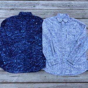 REEL LEGENDS UPF Sun Protection Ventilated Button Down Fishing 2 Shirts READ !